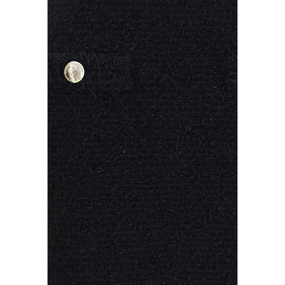 Balmain Black Viscose Mini Skirt