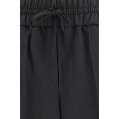 Ami Paris Black Wool Oves Aries Casual Pants