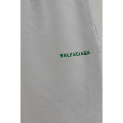 Balenciaga White Cotton Bermuda Shorts