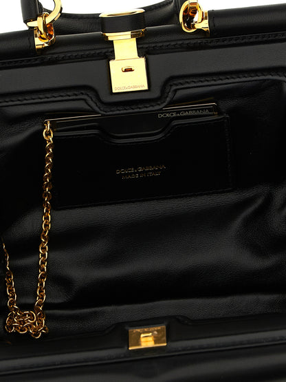 Dolce & Gabbana Black Lamb Leather Handbag