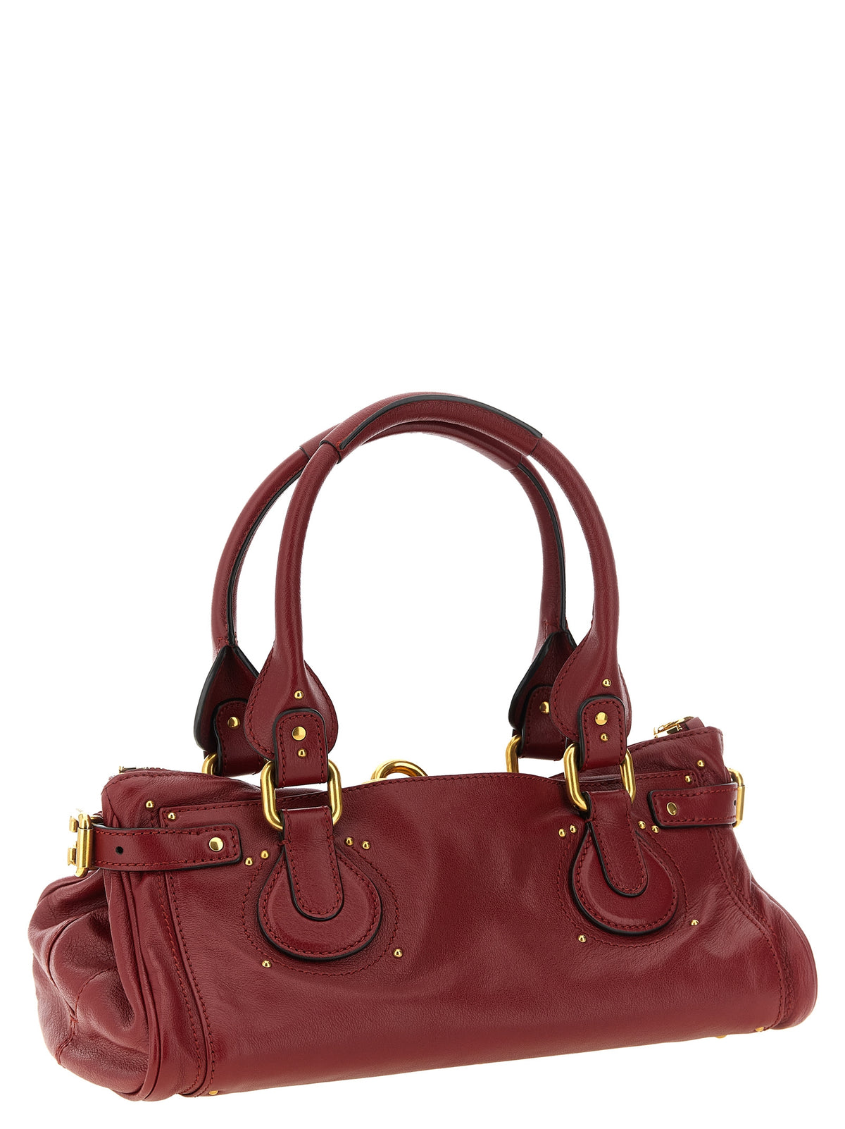 Chloé Bordeaux Buffalo Leather Shoulder Bag