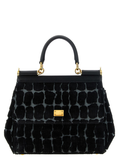 Dolce & Gabbana Black Cotton Handbag