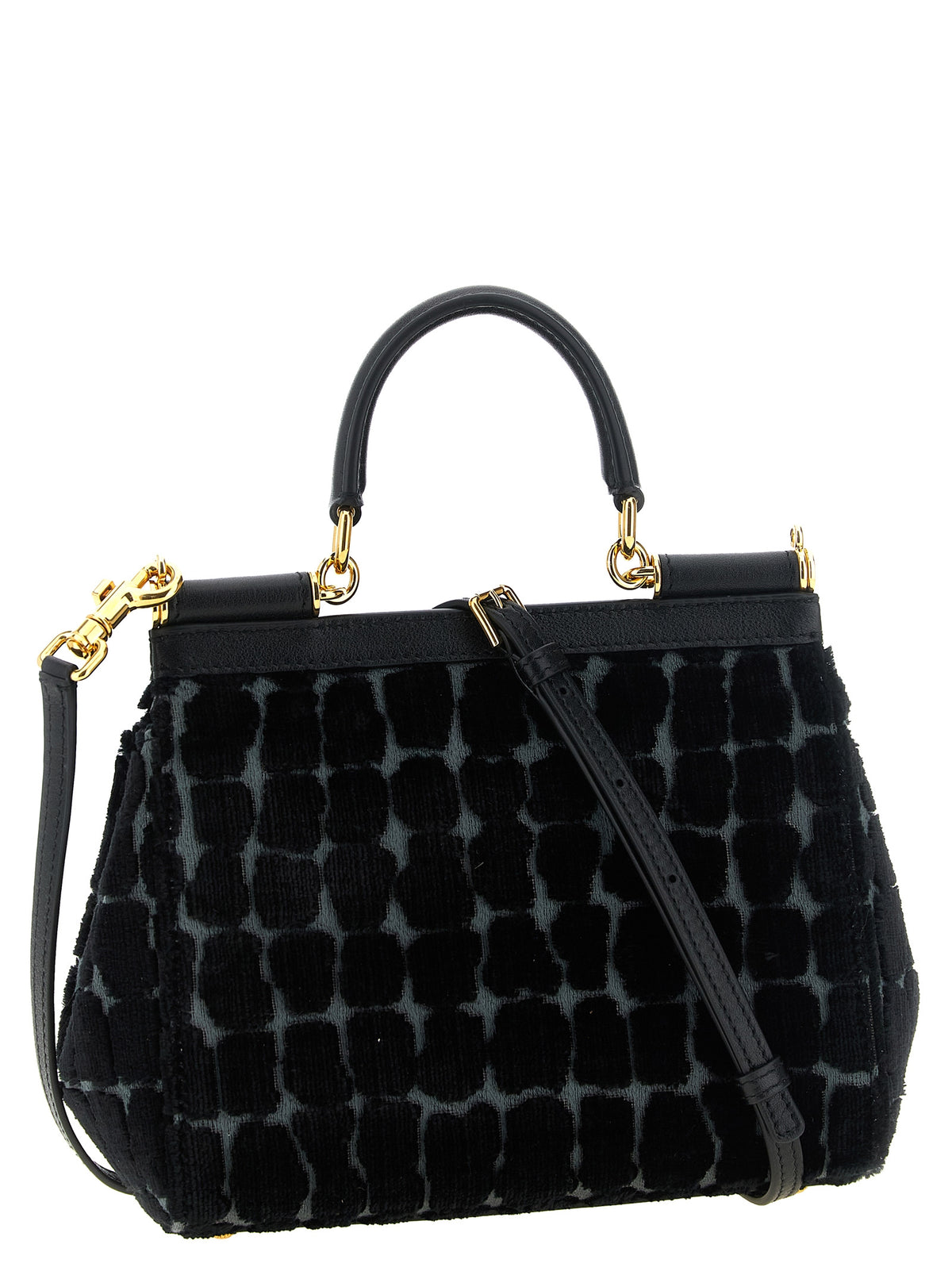 Dolce & Gabbana Black Cotton Handbag