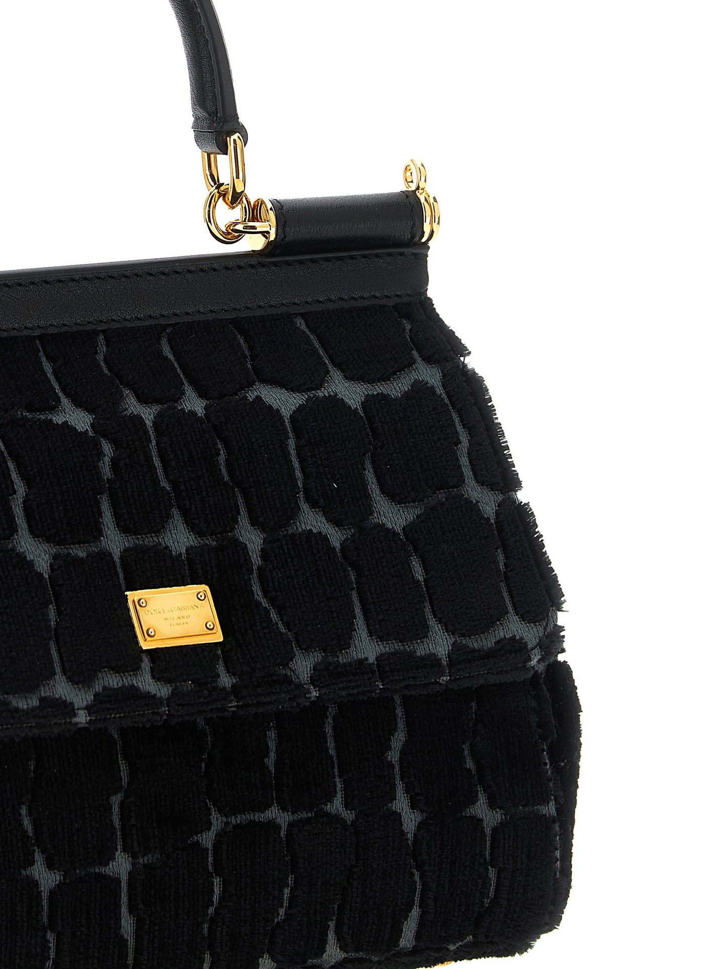 Dolce & Gabbana Black Cotton Handbag