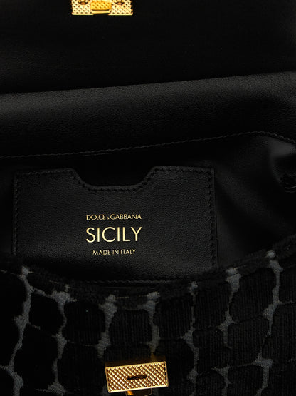 Dolce & Gabbana Black Cotton Handbag