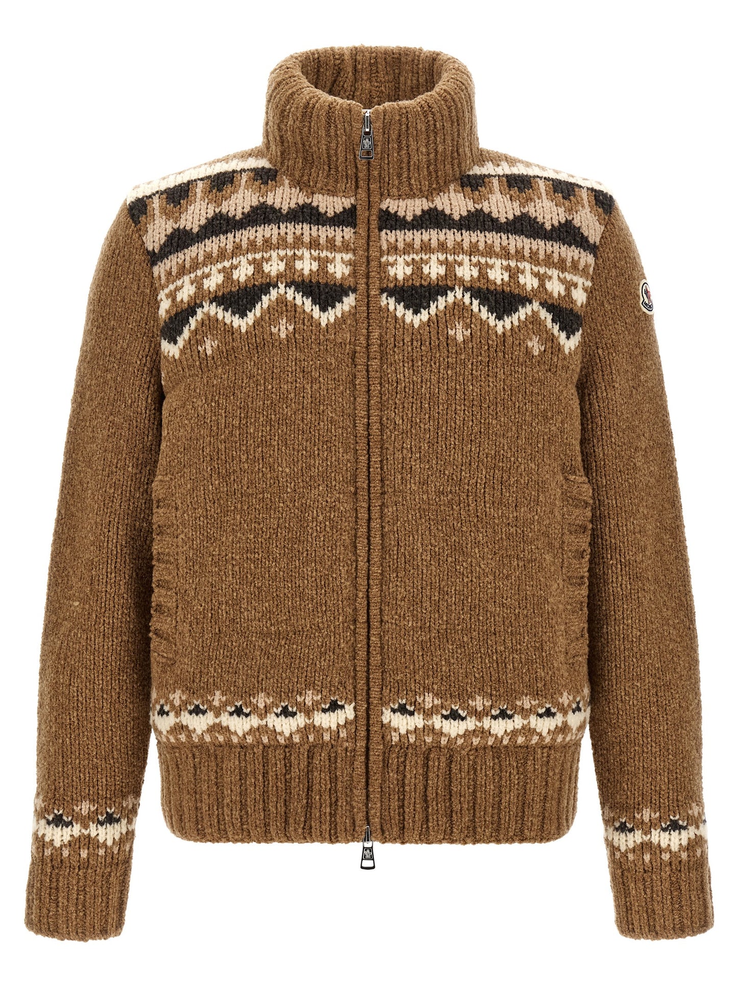 Moncler Brown Virgin Wool Cardigan