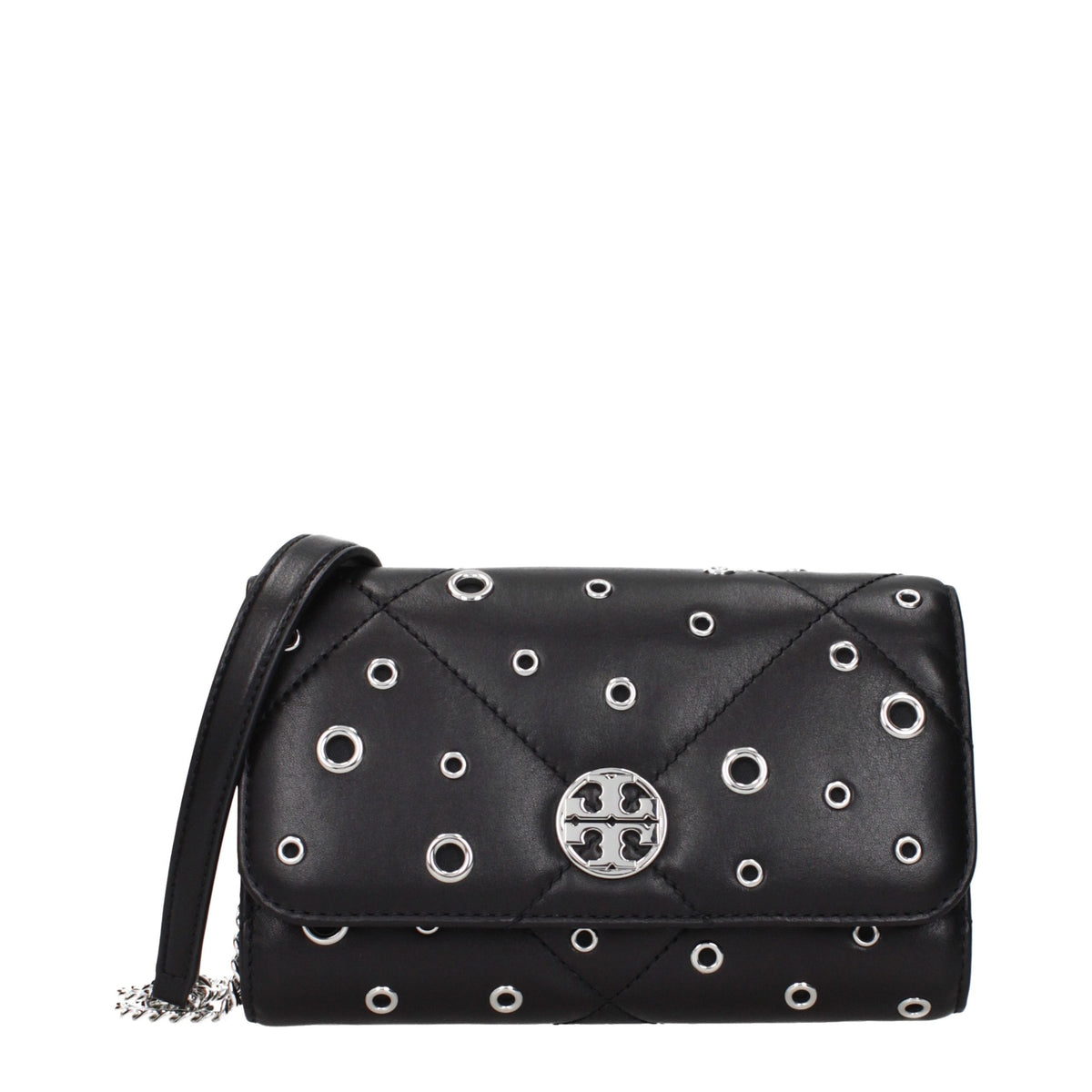 Tory Burch Black Leather Clutch Bag