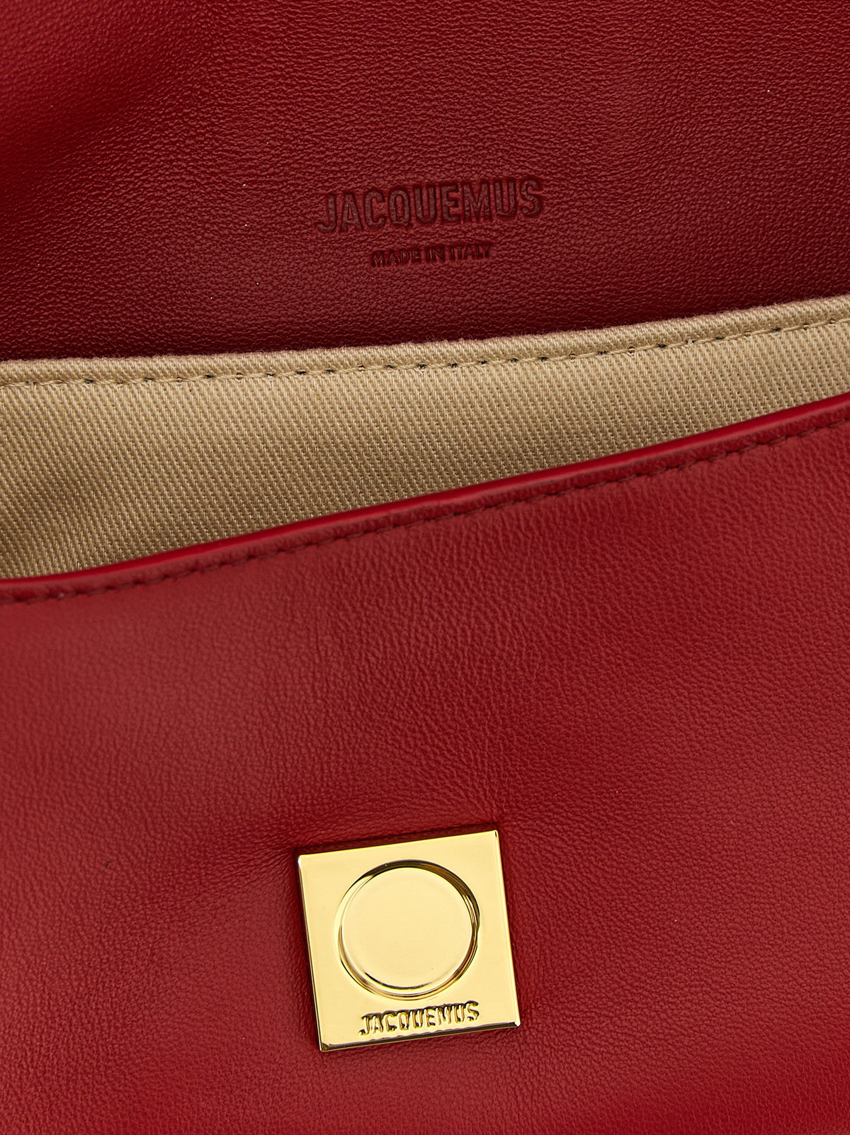 Jacquemus Red Lamb Leather Shoulder Bag