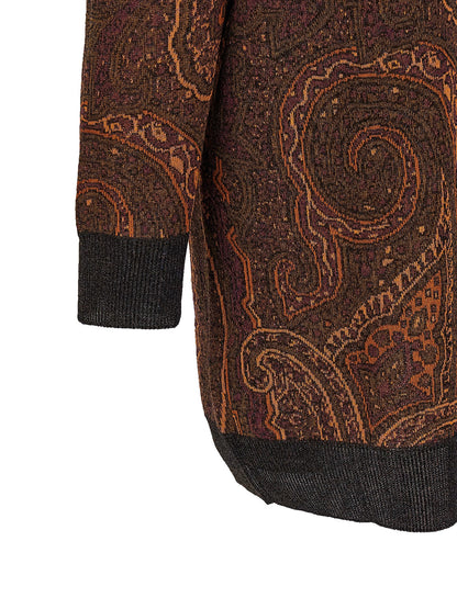 Etro Brown Viscose Cardigan