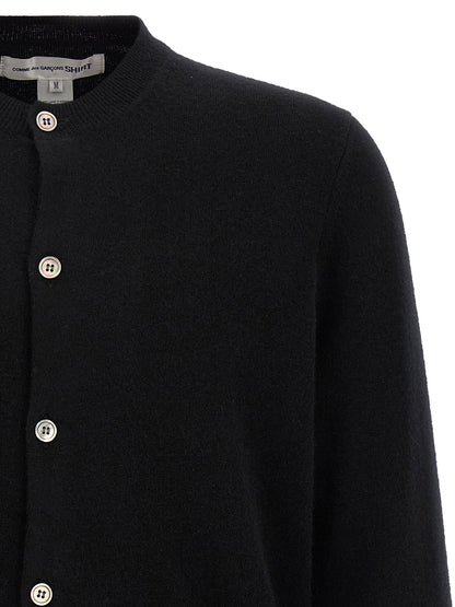 Comme Des Garçons Black Wool Cardigan