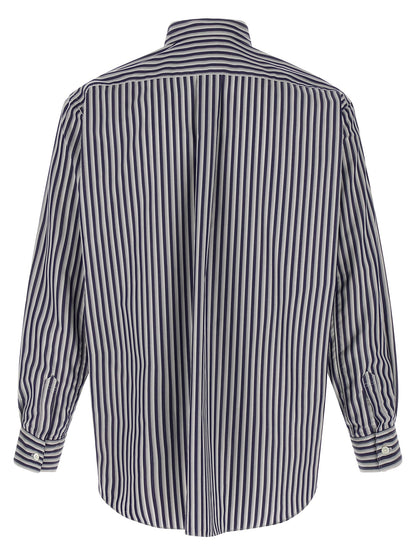 Comme Des Garçons Blue Cotton Blouse