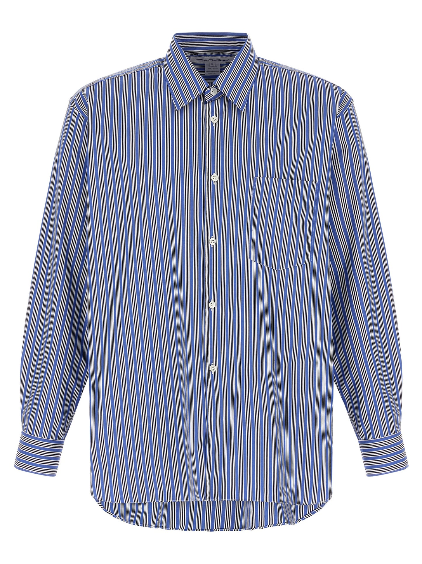 Comme Des Garçons Blue Cotton Blouse