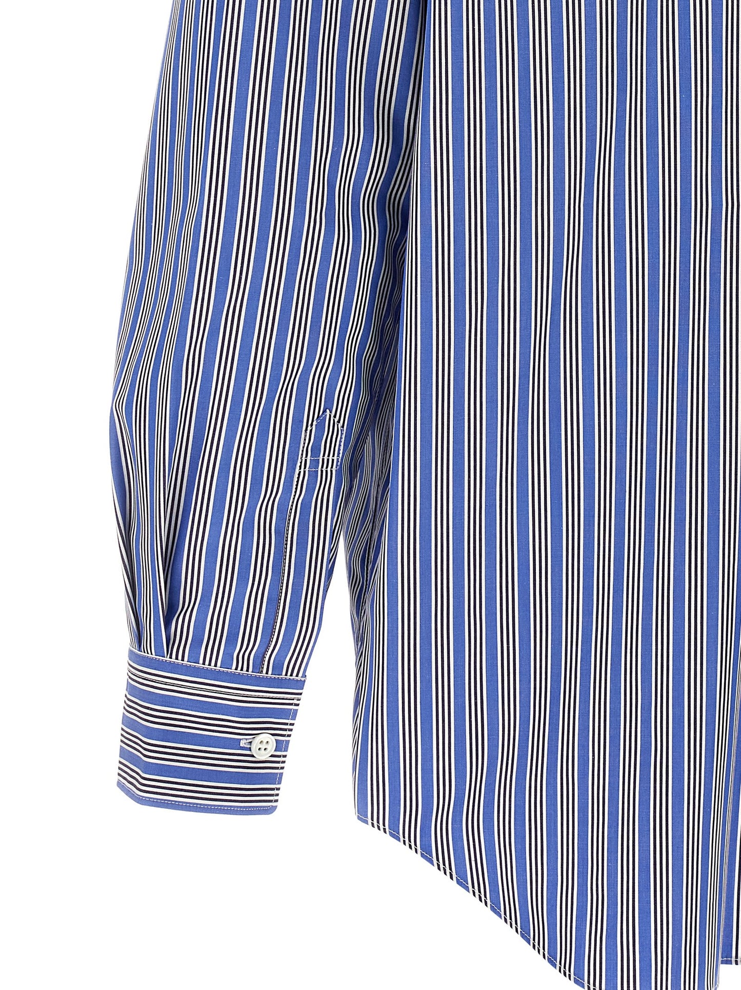Comme Des Garçons Blue Cotton Blouse