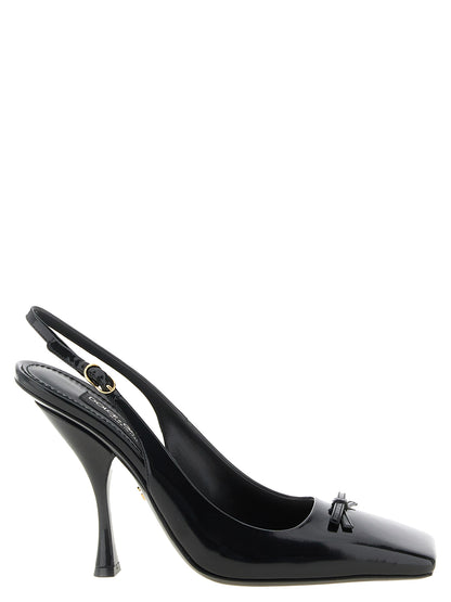 Dolce & Gabbana Black Calfskin High Heel Pumps