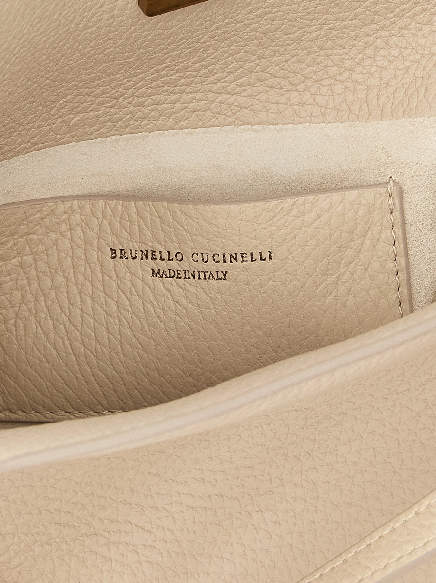 Brunello Cucinelli Beige Nubuc Leather Handbag