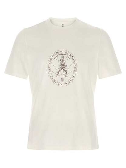 Brunello Cucinelli White Cotton T-Shirt