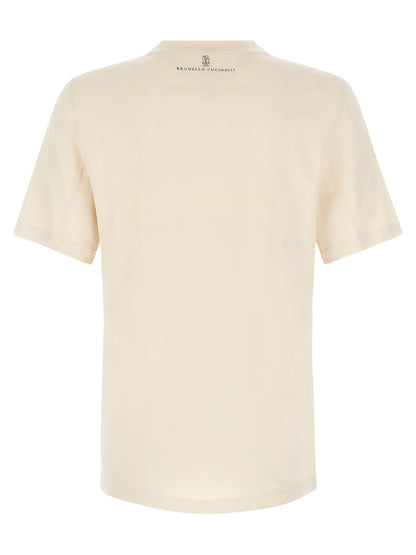 Brunello Cucinelli White Cotton T-Shirt