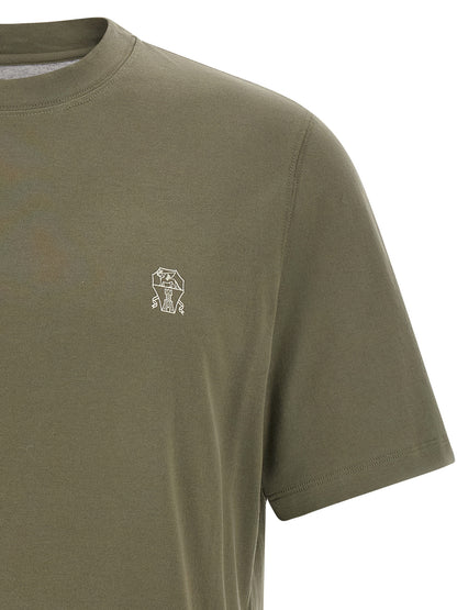 Brunello Cucinelli Bicolor Cotton T-Shirt