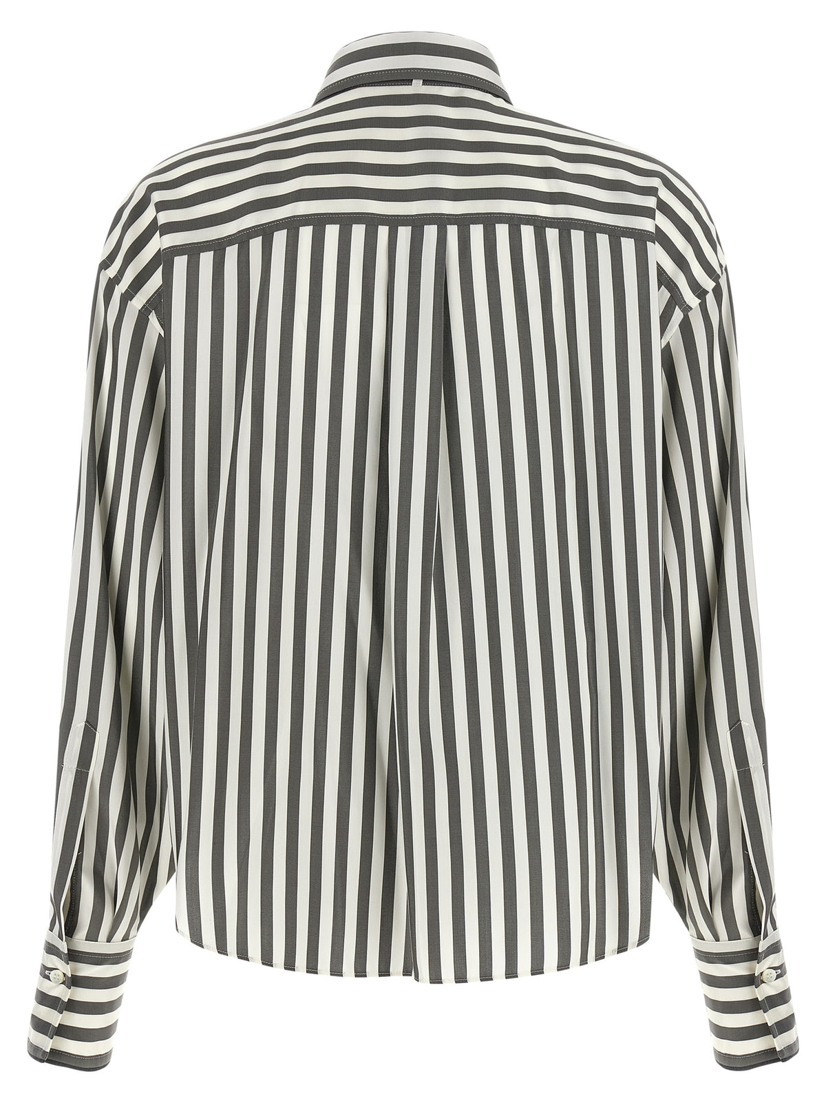 Brunello Cucinelli Bicolor Silk Blouse