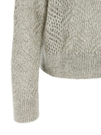 Brunello Cucinelli Gray Polyamide Cardigan