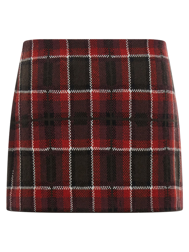 Guest in Residence Red Wool Long Skirt
