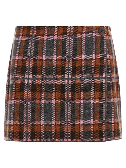 Guest in Residence Brown Wool Long Skirt