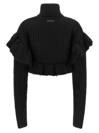 Elisabetta Franchi Black Mohair Cardigan