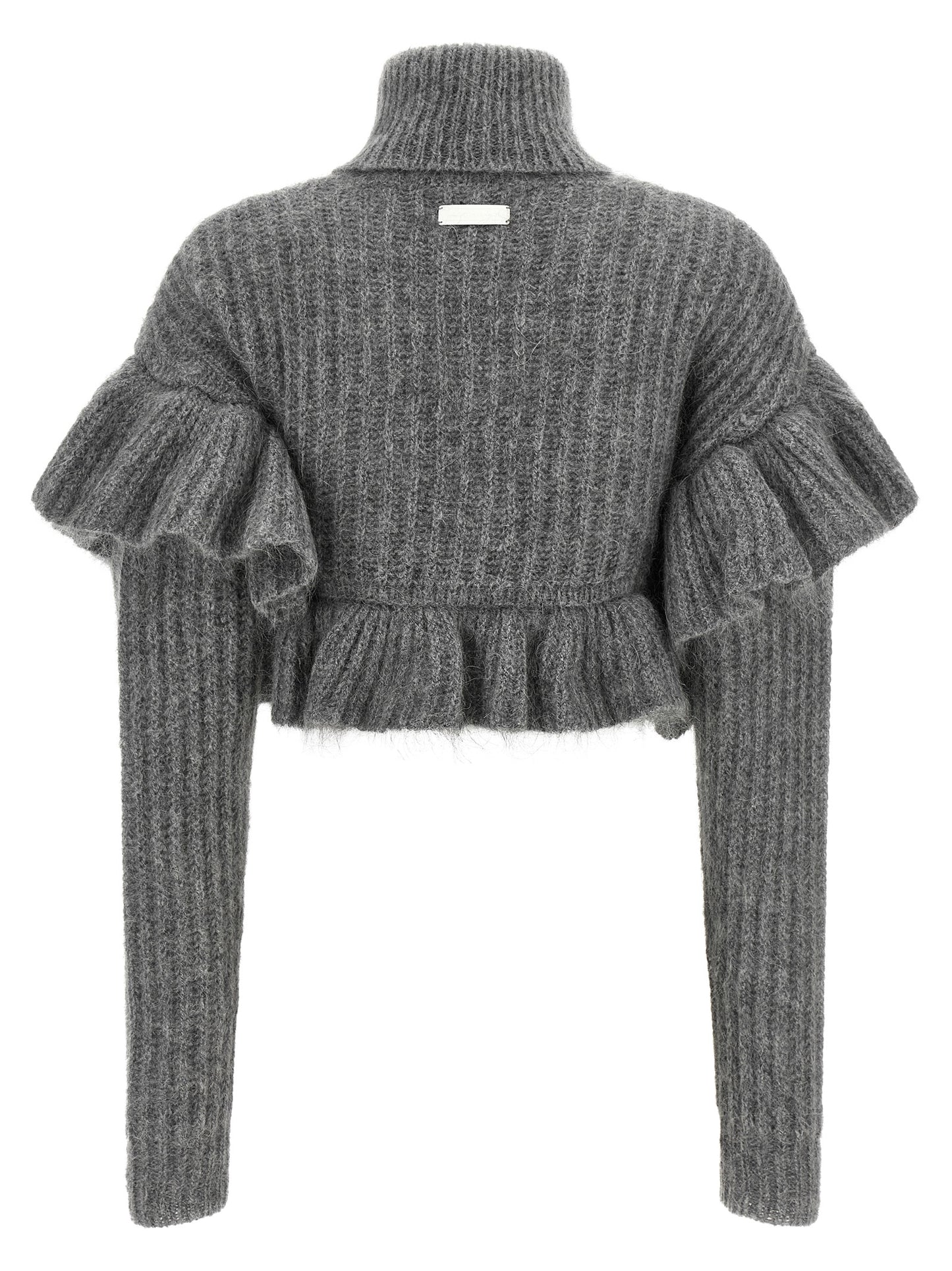 Elisabetta Franchi Gray Mohair Cardigan