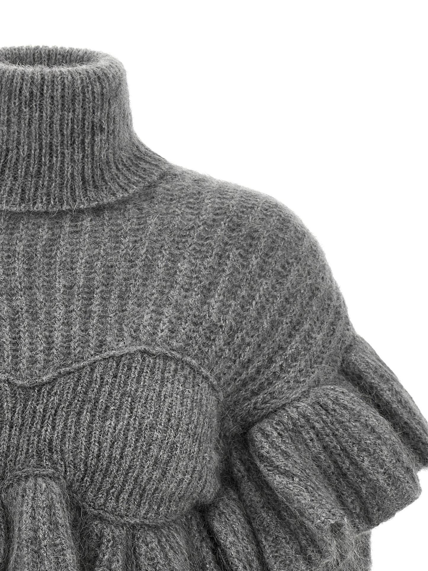 Elisabetta Franchi Gray Mohair Cardigan