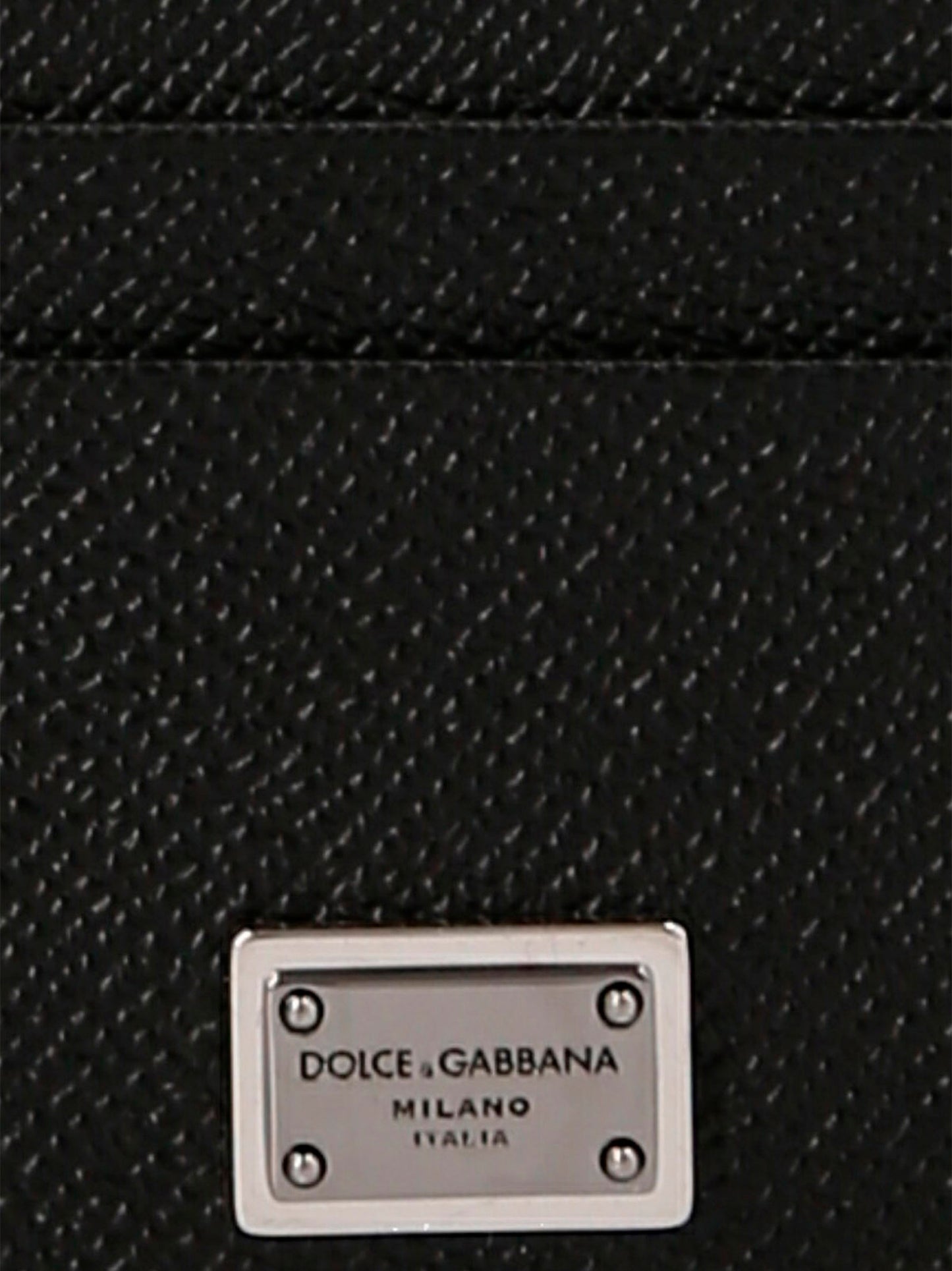 Dolce & Gabbana Black Calfskin Cardholder