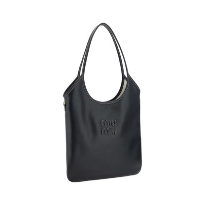 Miu Miu Black Calf Leather Bos Taurus Shoulder Bag