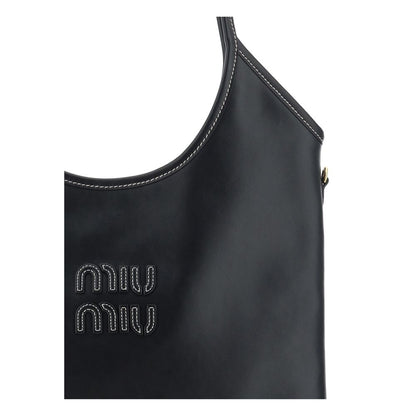 Miu Miu Black Calf Leather Bos Taurus Shoulder Bag