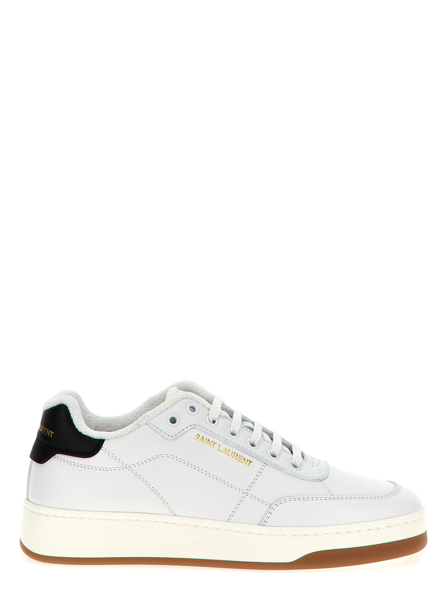 Saint Laurent Bicolor Leather Low Top Sneakers
