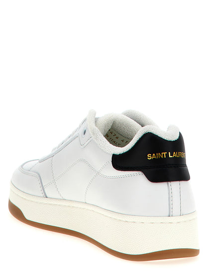 Saint Laurent Bicolor Leather Low Top Sneakers