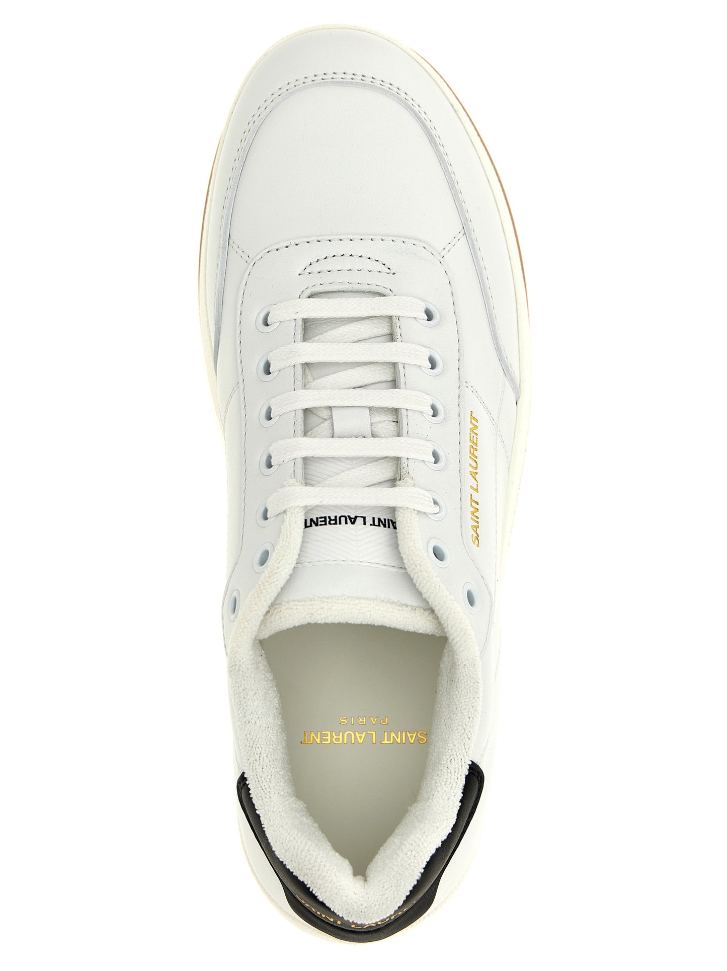 Saint Laurent Bicolor Leather Low Top Sneakers