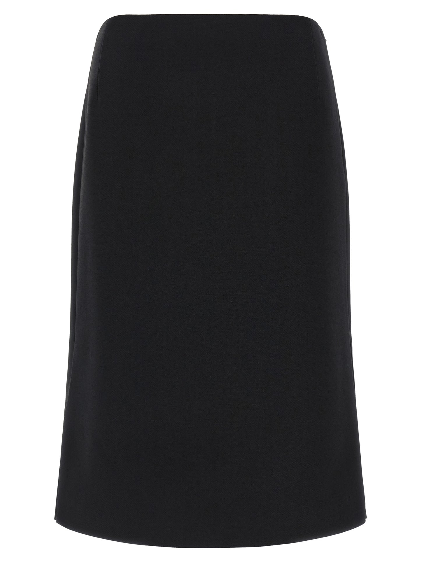 Fendi Black Wool Midi Skirt