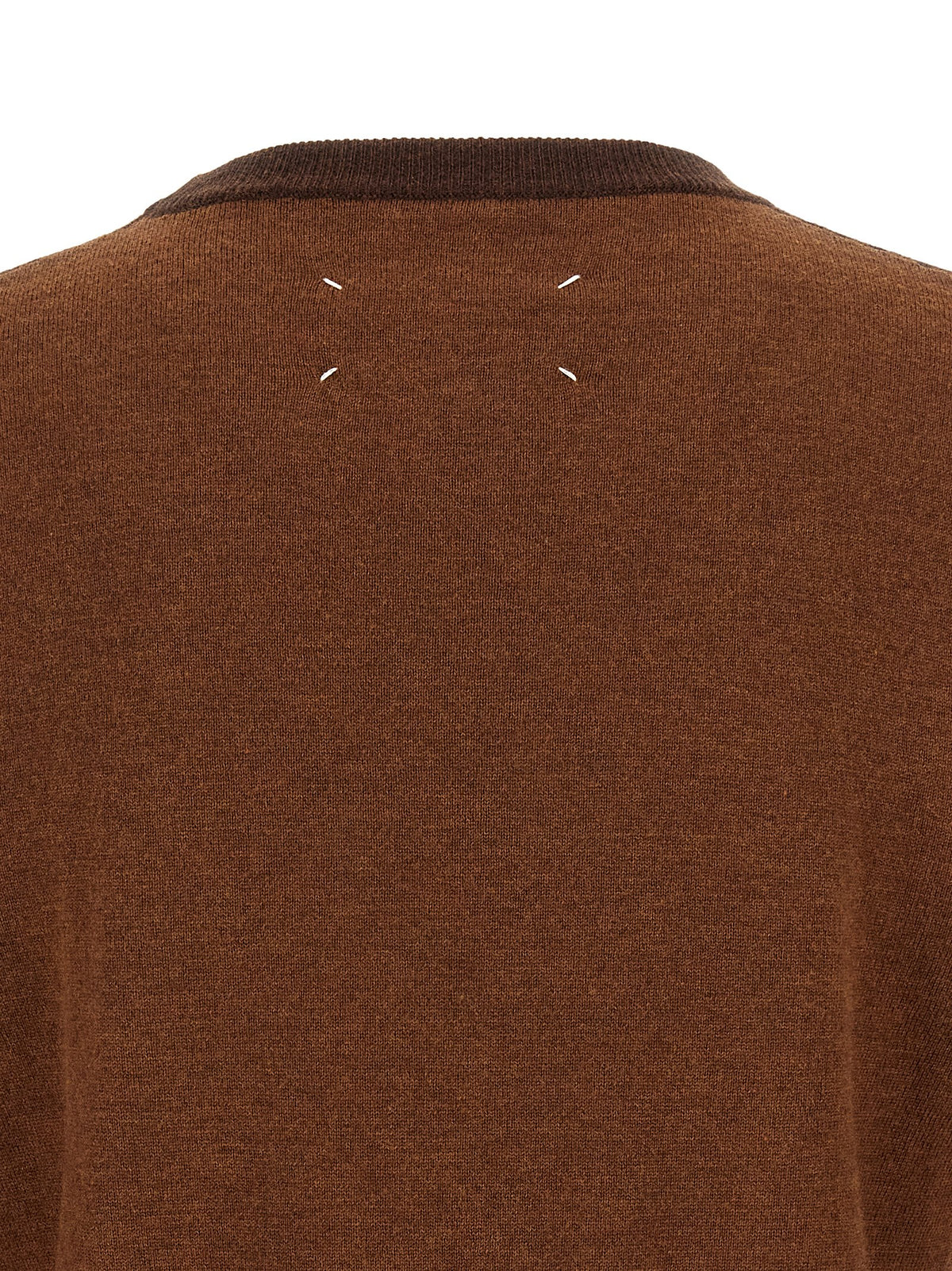 Maison Margiela Brown Wool Cardigan