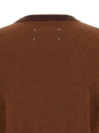 Maison Margiela Brown Wool Cardigan