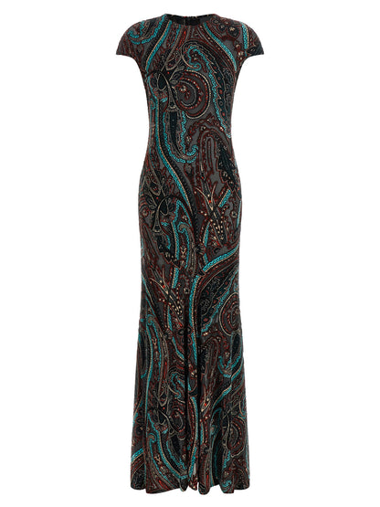 Etro Multicolor Viscose Long Dress