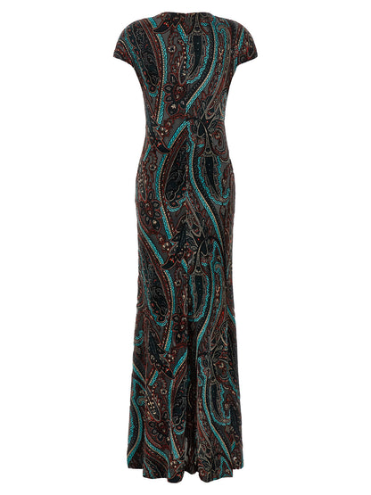 Etro Multicolor Viscose Long Dress