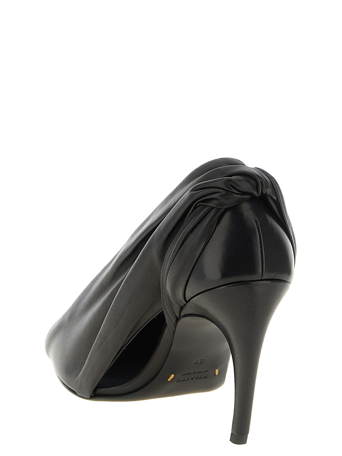 Khaite Black Calfskin High Heel Pumps