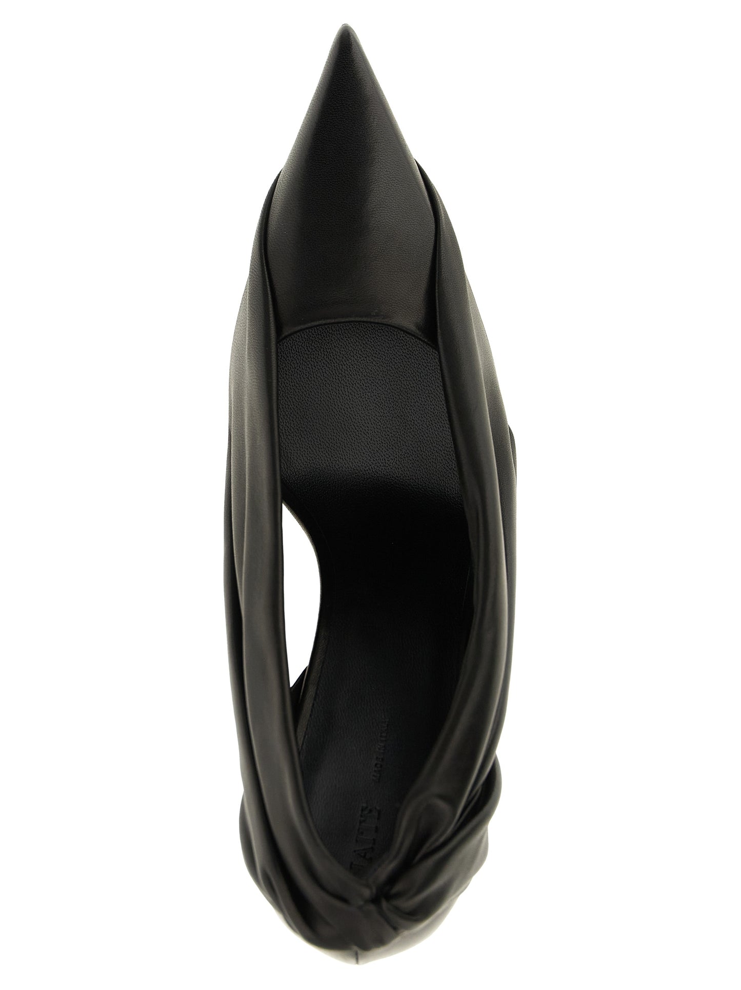 Khaite Black Calfskin High Heel Pumps