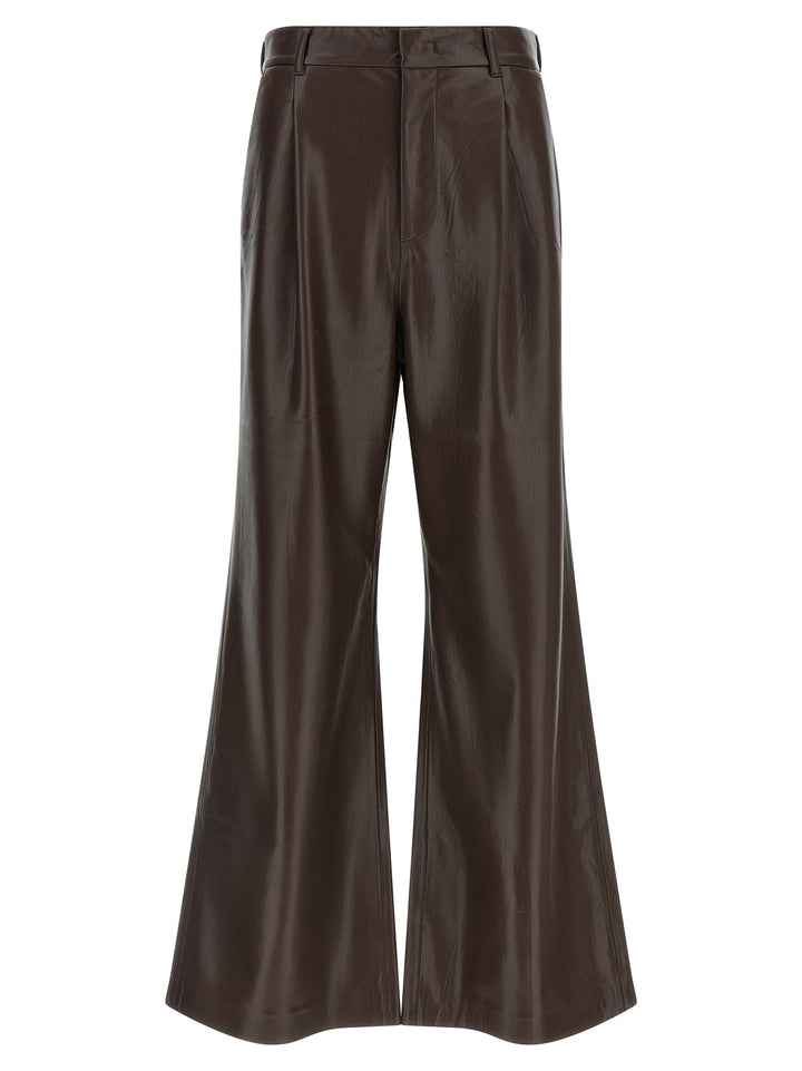 The Andamane Brown Polyester Flared Pants