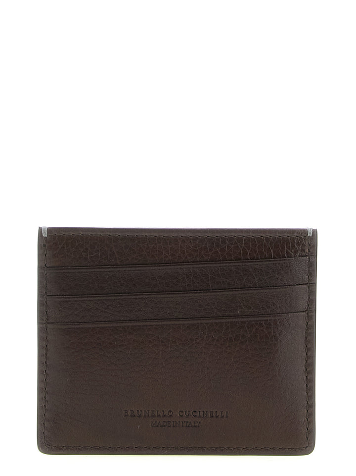 Brunello Cucinelli Brown Calfskin Cardholder