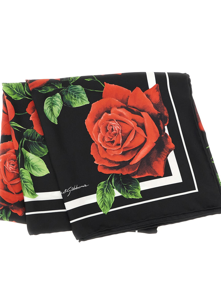 Dolce & Gabbana Black Silk Foulard
