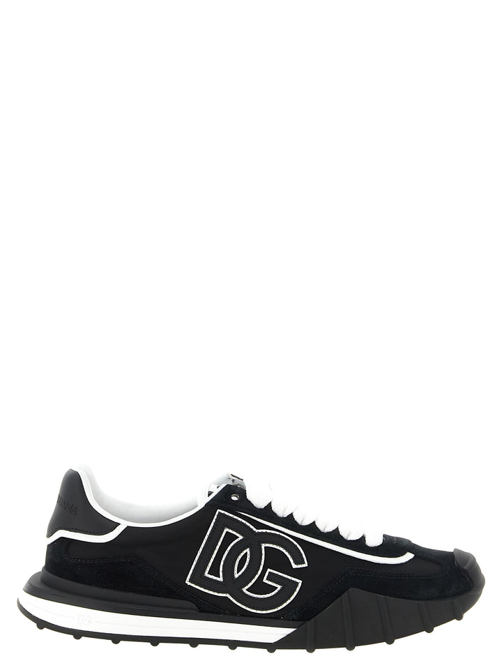 Dolce & Gabbana Black Polyamide Athletic Sneakers
