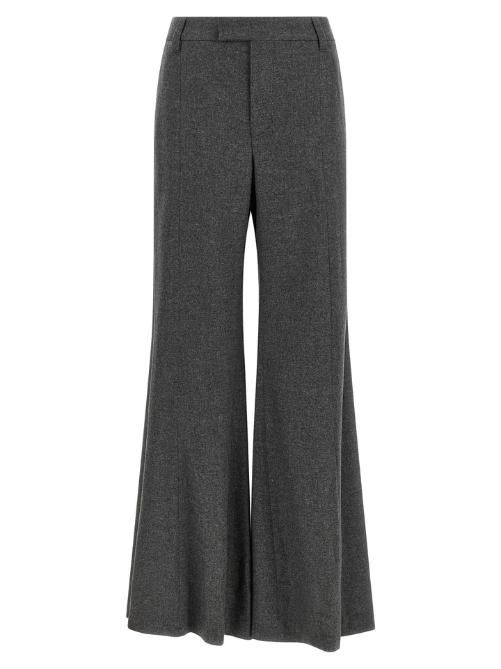 Brunello Cucinelli Gray Virgin Wool Flared Pants