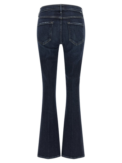 Mother Denim Blue Cotton Flared Jeans