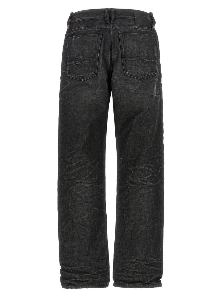 Diesel Gray Cotton Straight-Leg Jeans