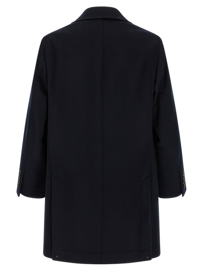 Brunello Cucinelli Blue Virgin Wool Coat